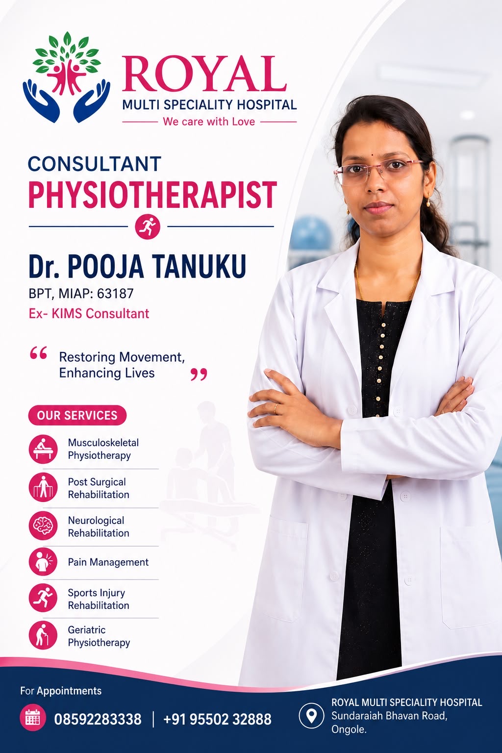 Dr. Pooja Tanuku — Consultant Physiotherapist