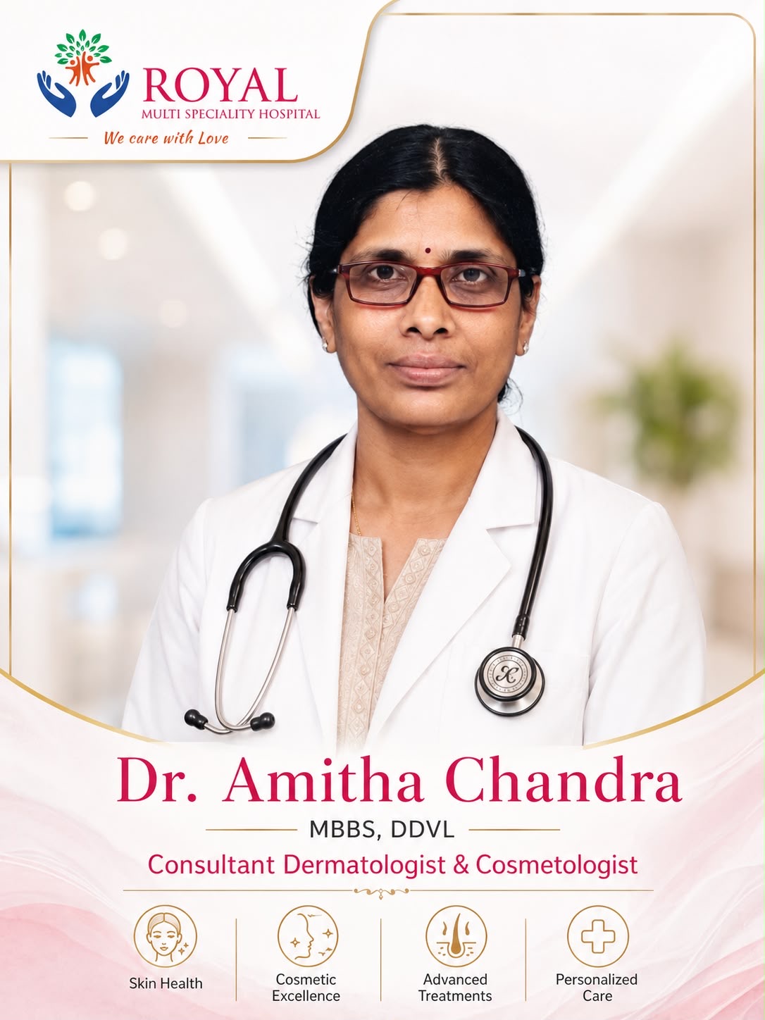 Dr. Amitha Chandra — Consultant Dermatologist & Cosmetologist